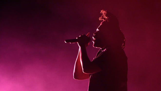 The Weeknd performs at the second Saturday of the Coachella Valley Music and Arts Festival in Indio. 