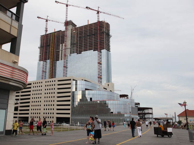 The Revel Casino under construction along the Atlantic City Boardwalk, Saturday, July 4, 2009 in Atlantic City.