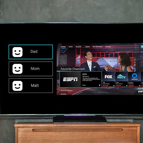 PS Vue running on a TV.