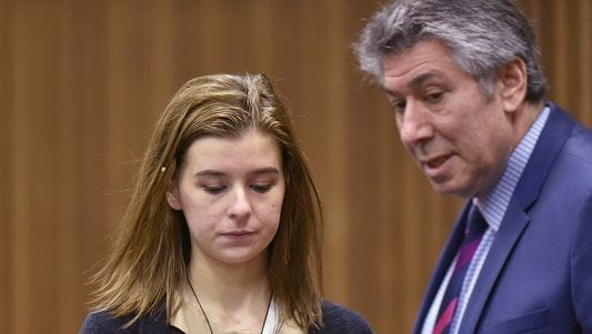 Ann Zarras and her defense attorney, Henry Scharg, at Zarras's trial Monday. She was found not guilty on all charges by a jury after several hours of deliberation.