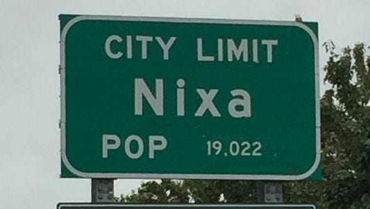 Nixa city limit sign