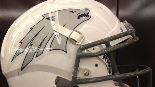 Nevada Wolf Pack football helmet.