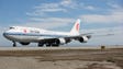 An Air China Boeing 747-8i lands during San Francisco International