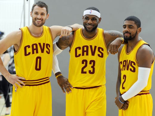Sep. 26, 2014: Kevin Love (0), forward LeBron James