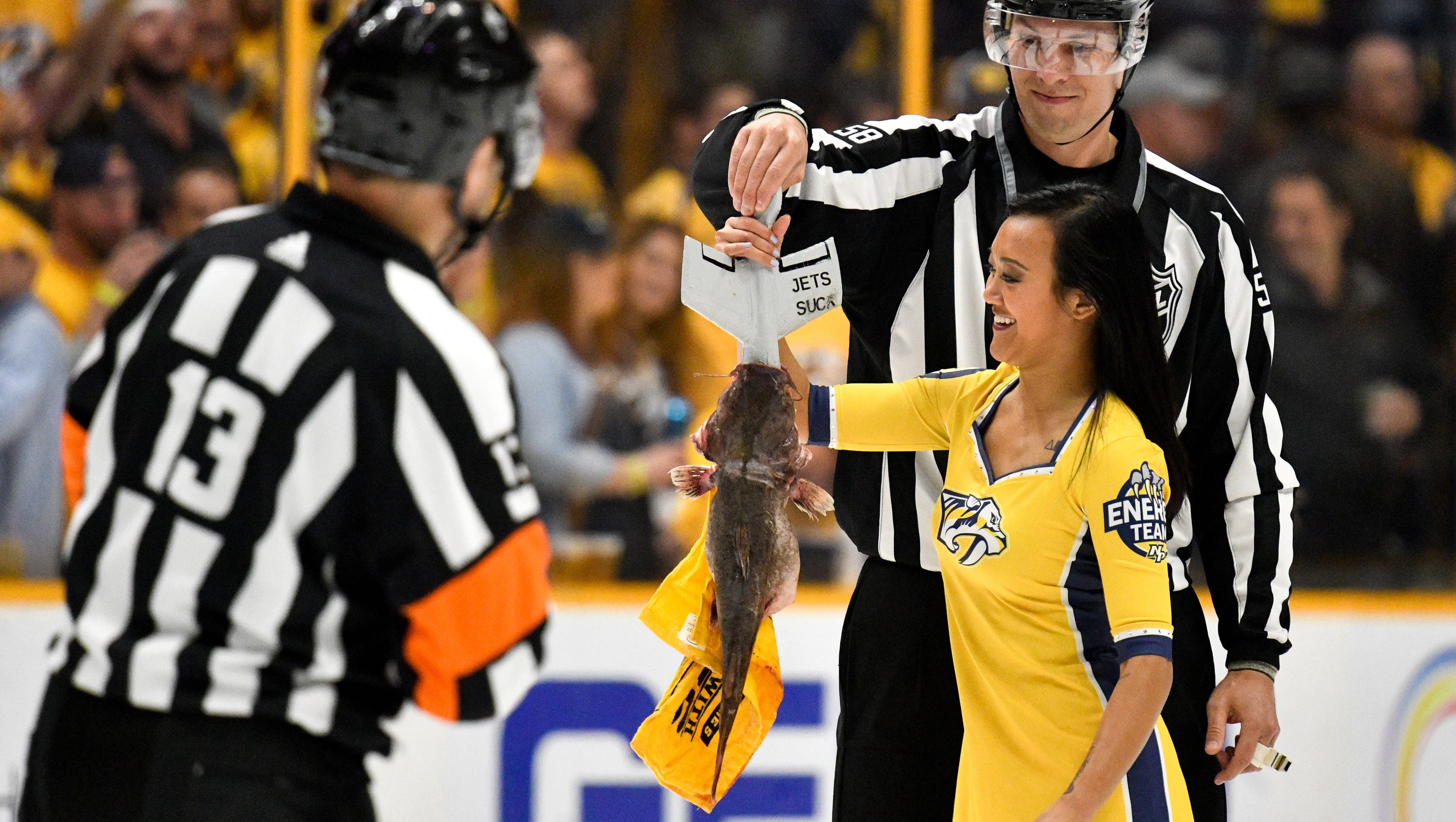 Why Do Nashville Predators Fans Throw Catfish On The Ice During Nhl Playoffs Why Do Nashville Predators Fans Throw Catfish On The Ice During Nhl Playoffs