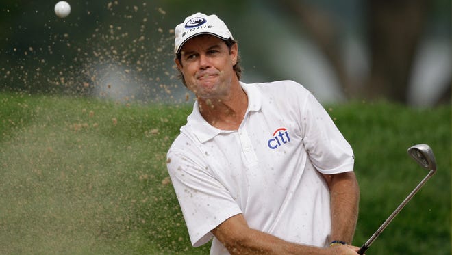 Paul Azinger has been selected as the lead golf analyst for Fox Sports as it enters the second year of televising the U.S. Open and other USGA championships, Tuesday, Jan. 26, 2016. (AP Photo/Charles Neibergall, file)