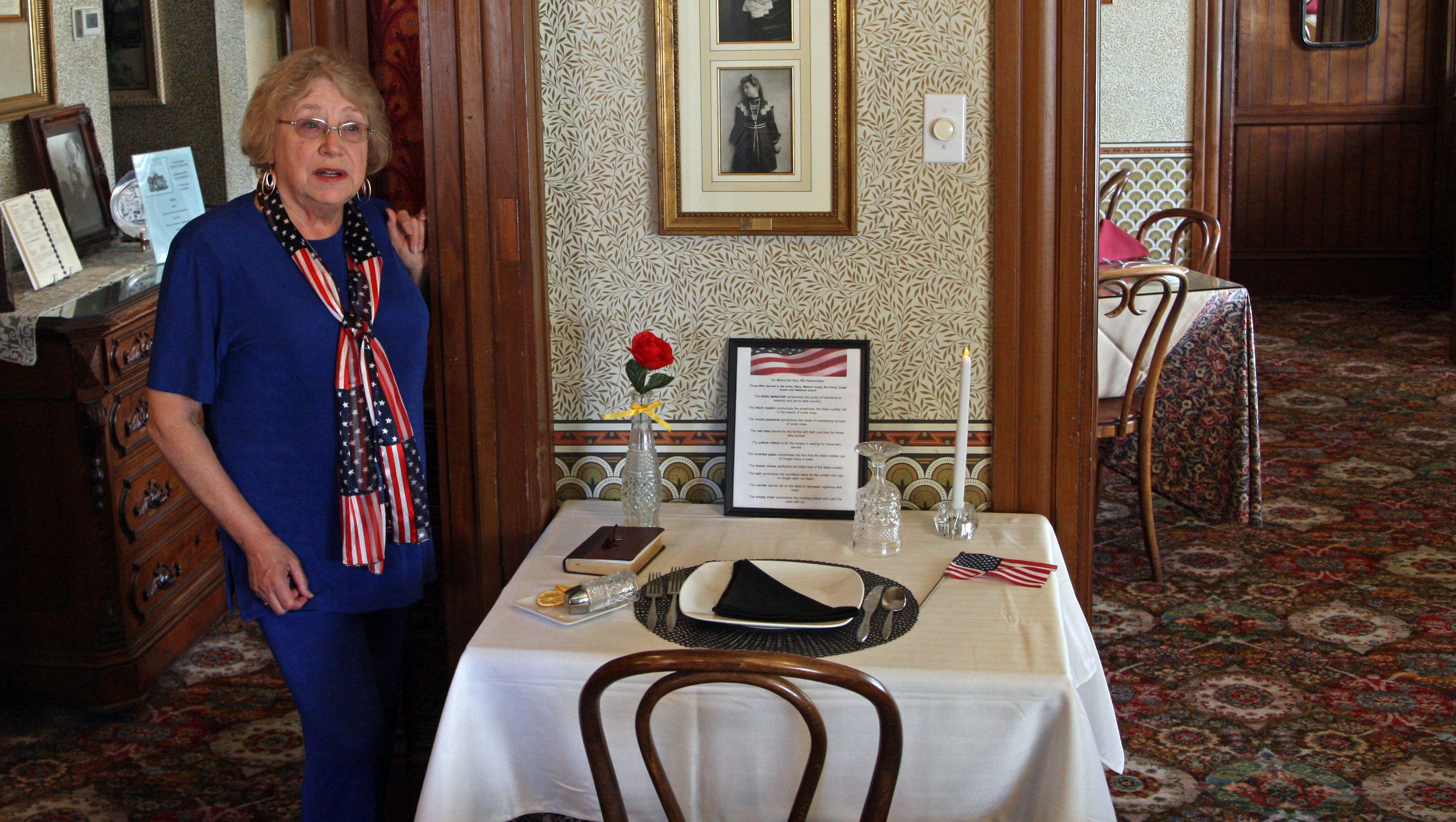 Memorial Day Table set at Steinbeck House