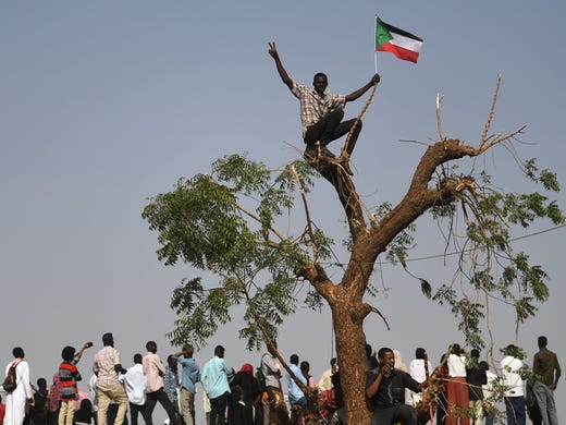 Sudanese protesters gather for a "million-strong" march