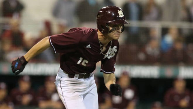 Mississippi State's Jake Mangum may see time on the mound this season.