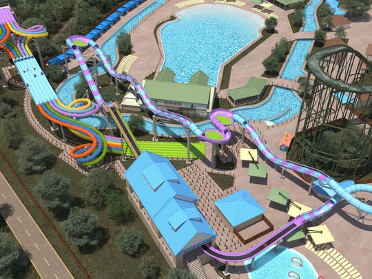 An Ariel Rendering Of The Two New Water Rides That