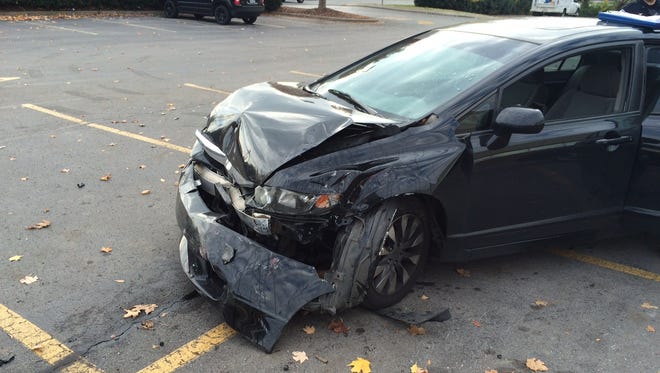 A man Murfreesboro Police said was evading them wrecked his gray Honda Civic, according to the report.