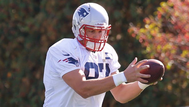 Tight end Rob Gronkowski had 790 yards and 11 touchdowns last season for the Patriots.