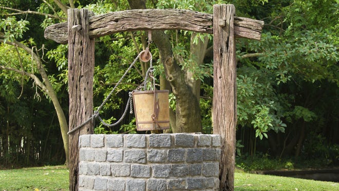 Antique water well.