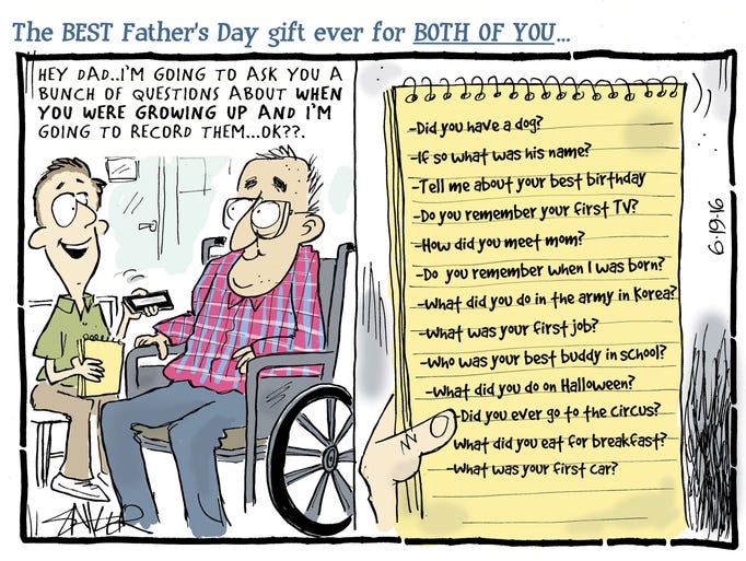 Originally published for Father's Day 2016. The cartoonist's