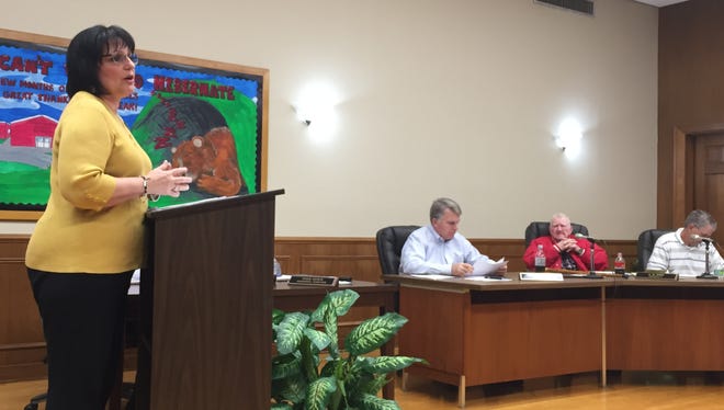 Ouachita nutrition supervisor Jo Lynne Correro spoke to the board about adding Lincoln Parish to the School Food Purchasing Cooperative on Tuesday.