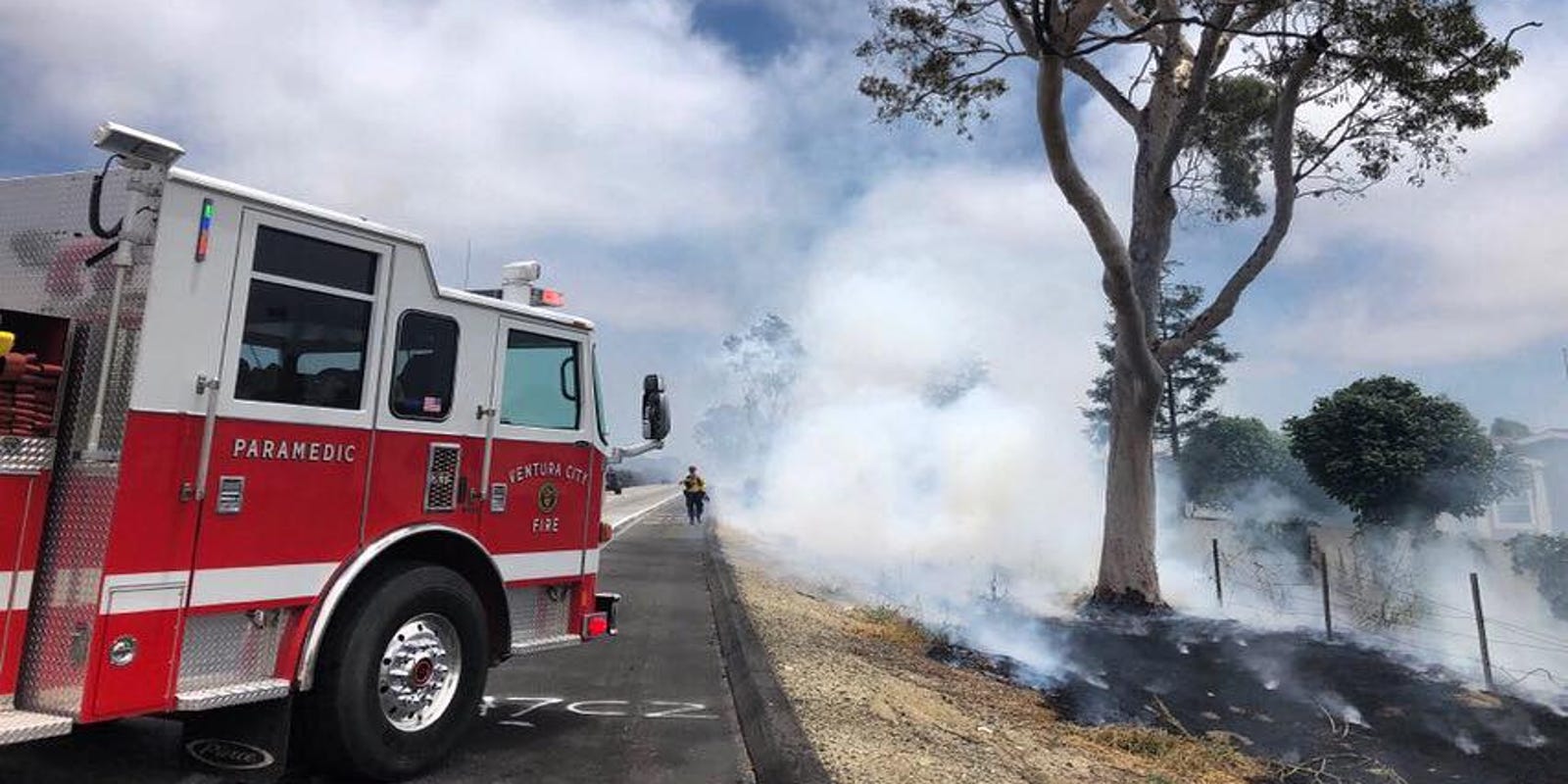 Crews put out fires along Highway 126 in Ventura