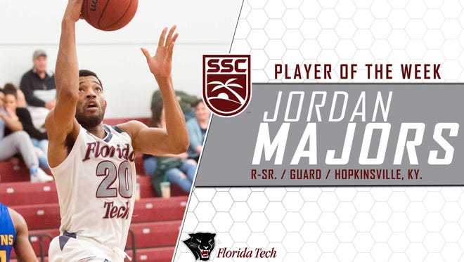 Florida Tech's Jordan Majors has been named the Sunshine State Conference Men's Basketball Player of the Week.