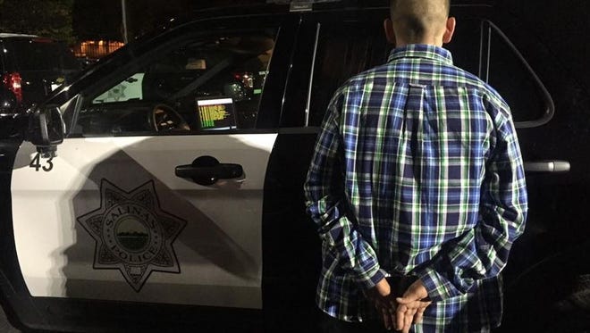 Salinas police arrested Jose Martinez after a vehicle pursuit.