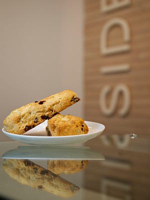 Scones at Sidebar, a new bar offering coffee and pastries as well as cocktails and small plates expects to open at the end of August in Capitol Square.