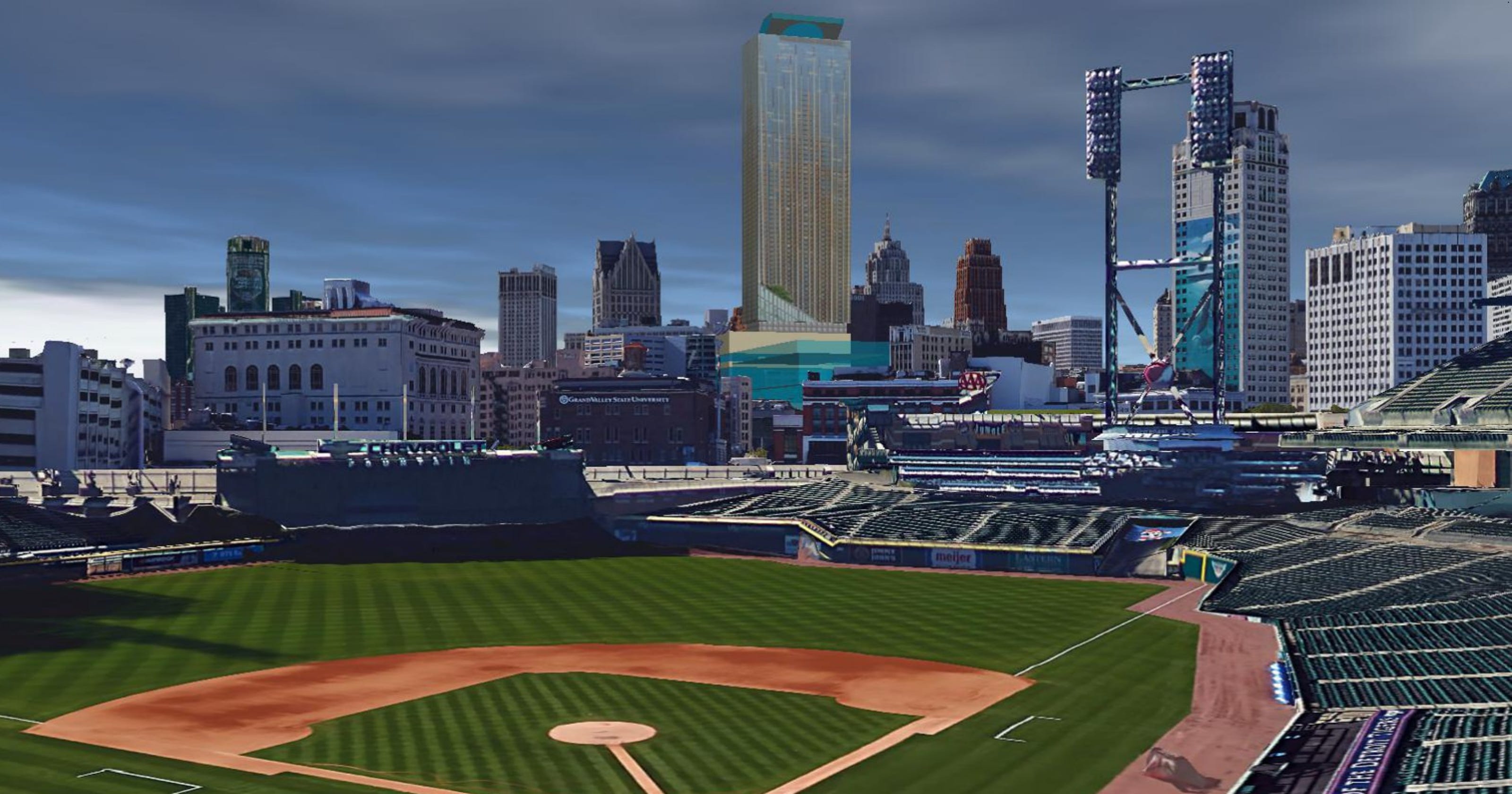 Here's what Detroit's skyline would look like with Hudson's tower