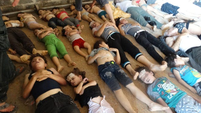 Victims of the Aug. 21 chemical weapons attack in Syria.
