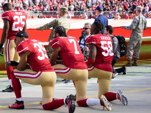 San Francisco 49ers free safety Eric Reid (35), quarterback