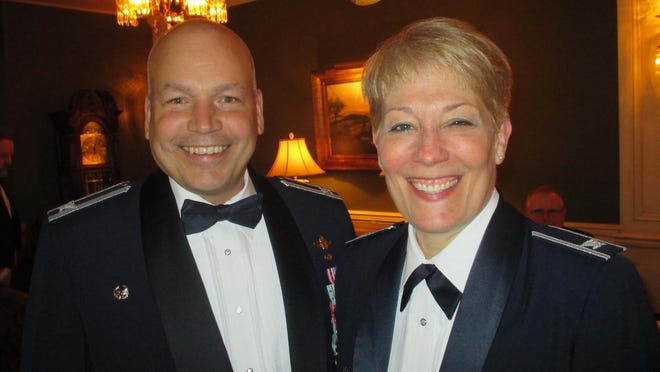 Col. Daniel Yenchesky and Col. Betsy Schoeller at the Armed Forces Dinner in 2016.