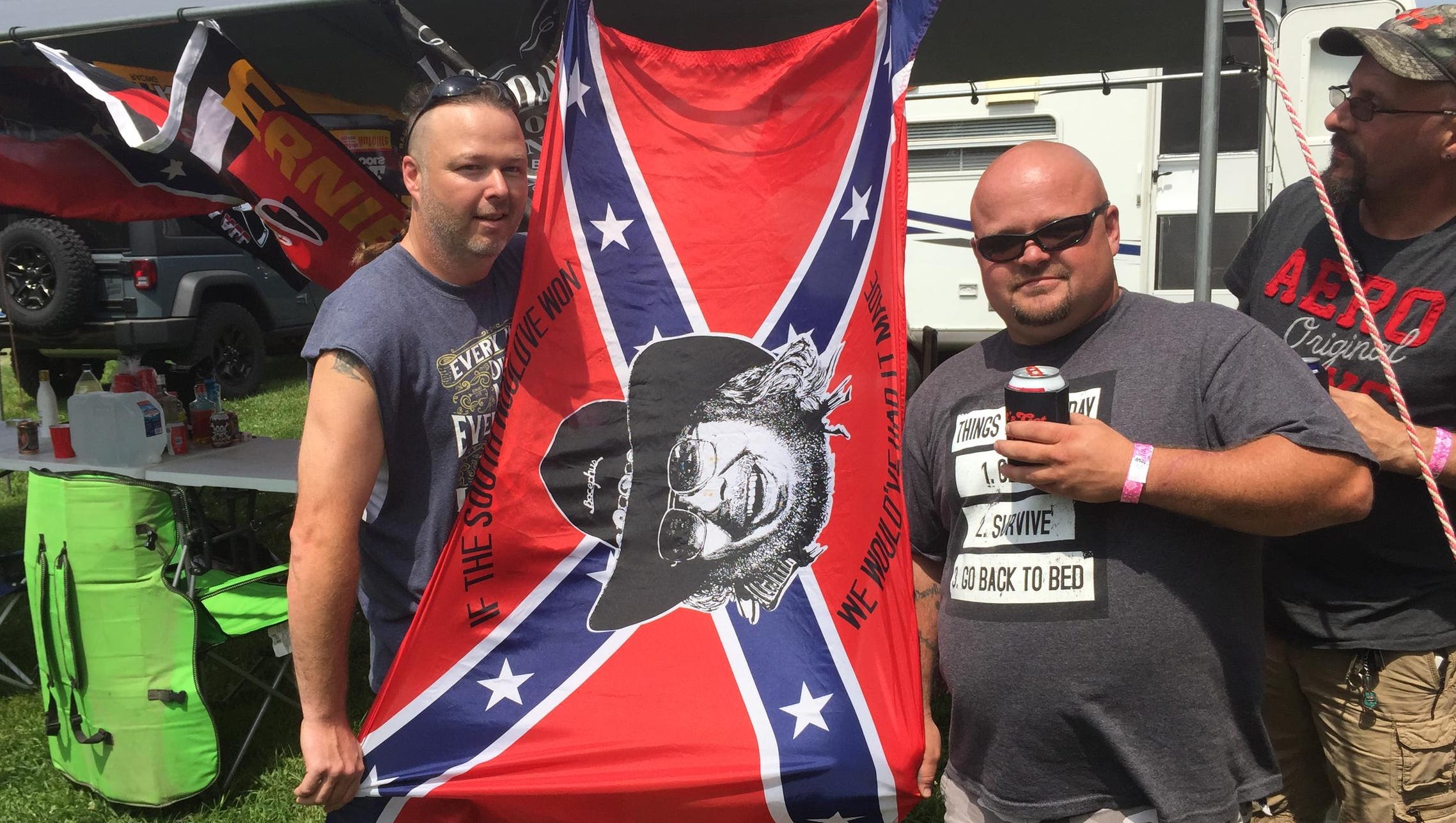 Seidel Rebel Flag Easy To Find Among NASCAR Fans At MIS