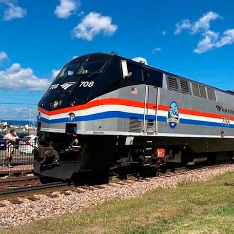 An Amtrak train leaves Burlington, Vt., for New Yo