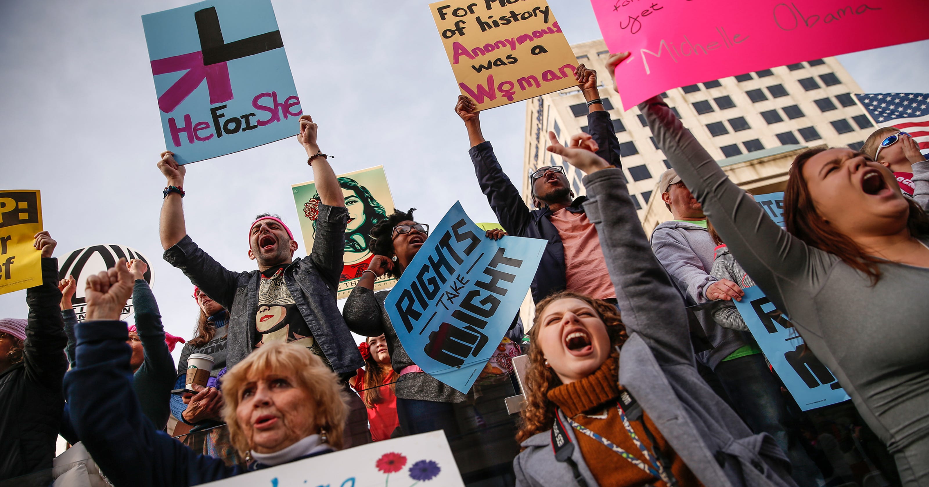Thousands of women rally in Indy, vow to be heard