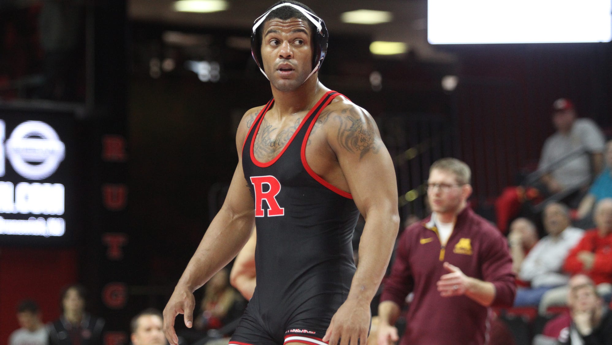 Rutgers Wrestler Andrew Campolattano Trying To Clear Head Cut Weight