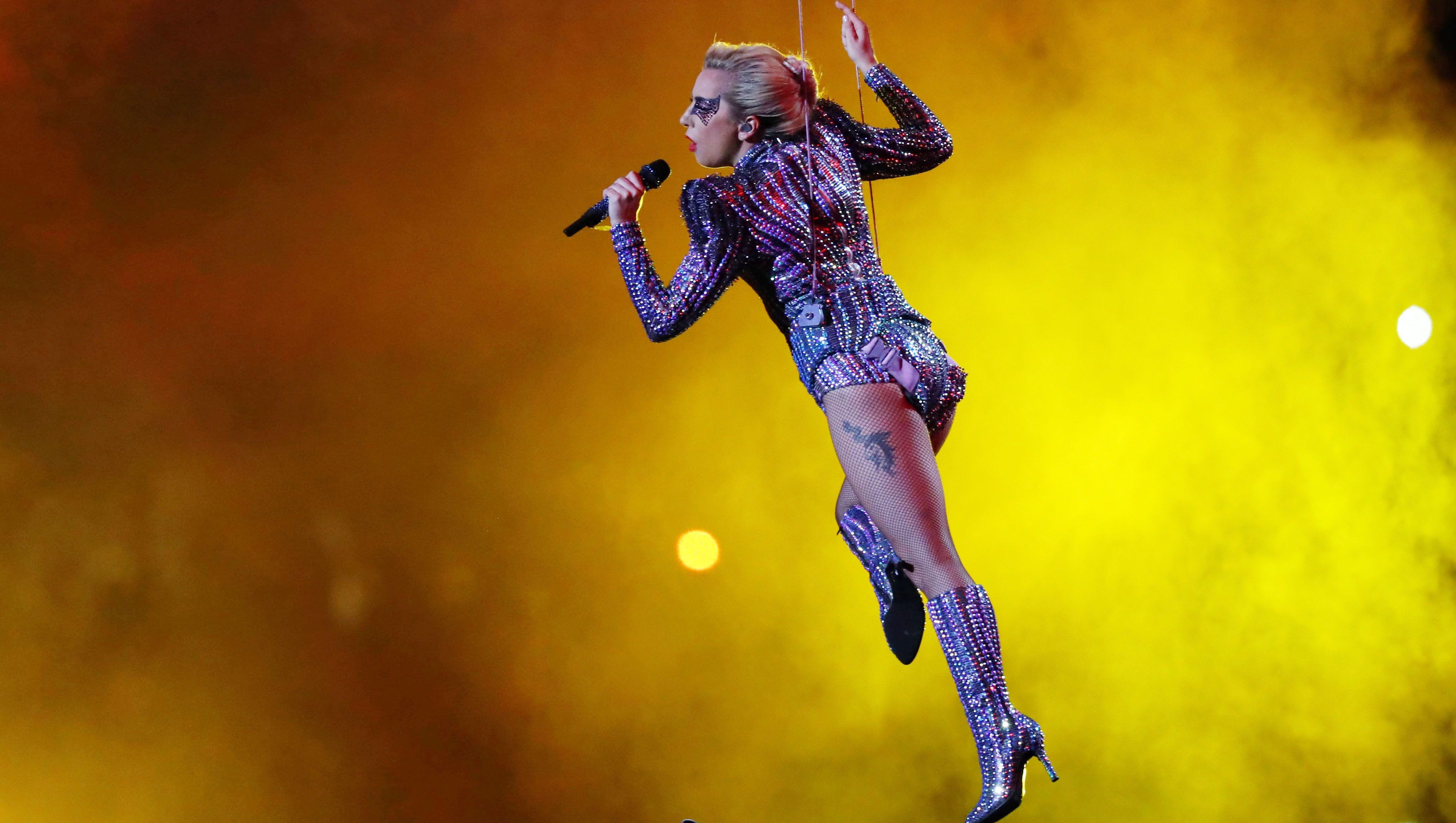 Review Lady Gaga Preaches Unity During High Flying Super Bowl Set David bowie lyrics quizmusic quiz. review lady gaga preaches unity during