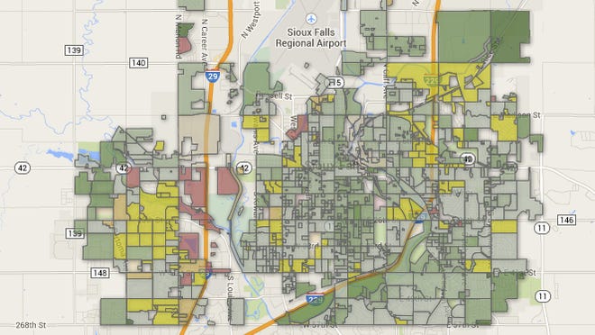 Sioux Falls housing map