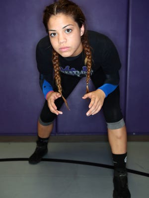 Shadow Hills High School’s Caitlin Cardenas finished in fifth place Saturday at 116 pounds in the CIF wrestling finals Saturday.