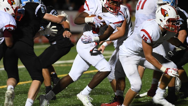 Westwood sophomore running back Jaden Brown had two touchdowns in the Cardinals season opening win against Mahwah.