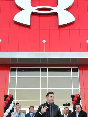 Kevin Plank, CEO of Under Armour was on hand to open the new 1 million square foot warehouse facility in Mt. Juliet on Monday. Monday Dec. 7, 2015, in Mt. Juliet, Tenn.