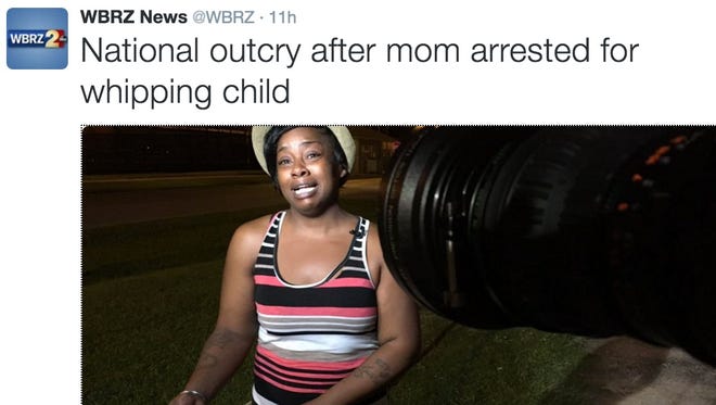 A woman from New Orleans is out of jail after police said she whipped her three sons when she caught them burglarizing a home.