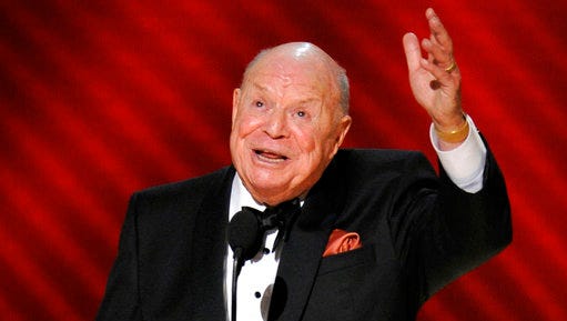 FILE - In this Sept. 21, 2008 file photo, Don Rickles is honored for best individual performance in a variety or music program for "Mr. Warmth: The Don Rickles Project," at the 60th Primetime Emmy Awards in Los Angeles. Rickles, the hollering, bald-headed "Merchant of Venom” whose barrage of barbs upon the meek and the mighty endeared him to audiences and his peers for decades died, Thursday, April 6, 2017 at his home in Los Angeles. He was 90.