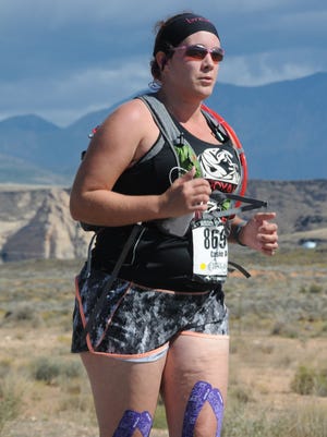 Spectrum Media's audience analyst, Casie Forbes, competes in the 2015 St. George Marathon Saturday, Oct. 3, 2015.