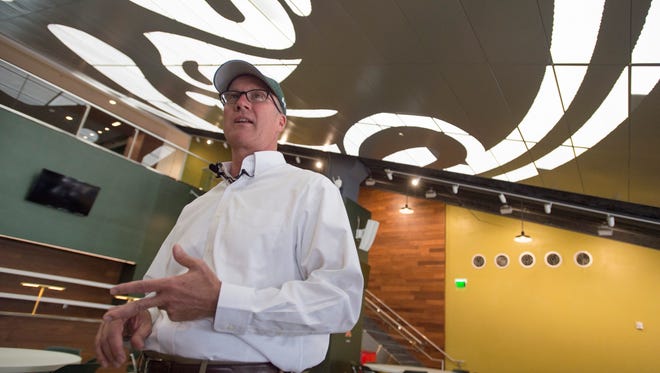 CSU athletic director Joe Parker, shown during a tour of CSU's new on-campus stadium in July, led the investigation of ousted men's basketball coach Larry Eustachy.