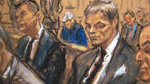 This is courtroom artist Jane Rosenberg's drawing of Tom Brady that went viral.