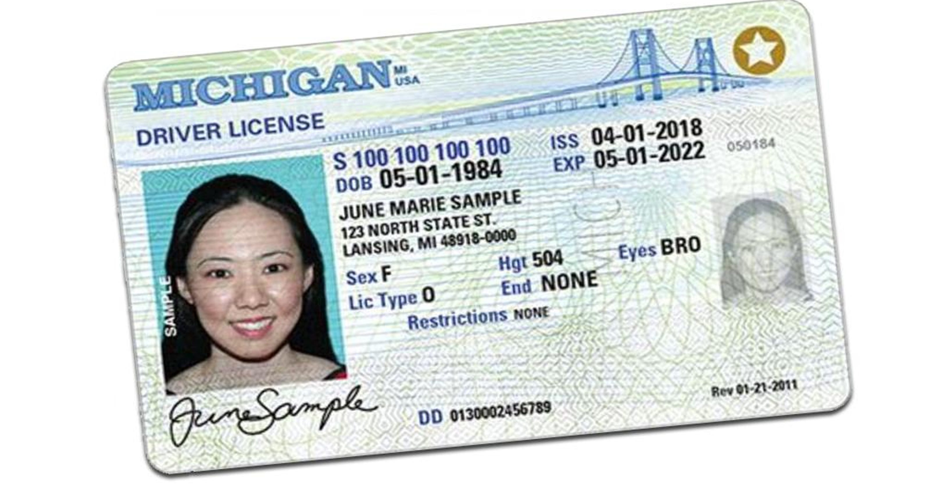 New Michigan driver’s licenses to comply with federal law
