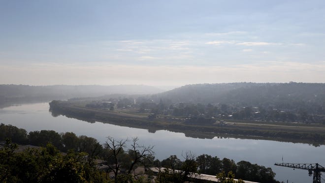 The view of the Ohio River from Eden Park