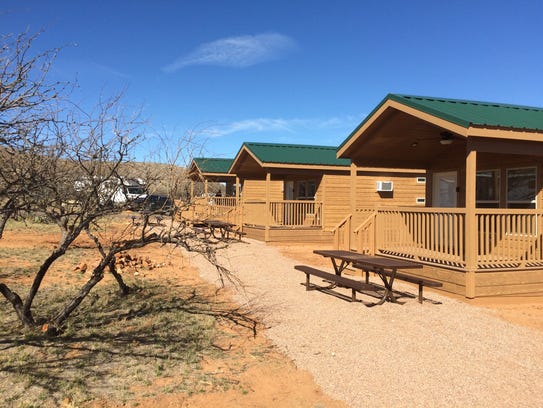 The cabins share space in the Kartchner Caverns State