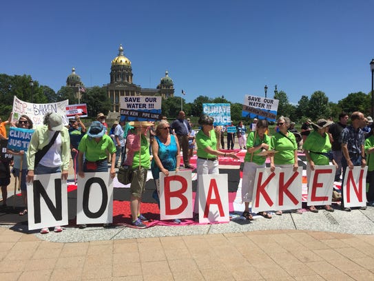 A protest was held against the Dakota Access Pipeline