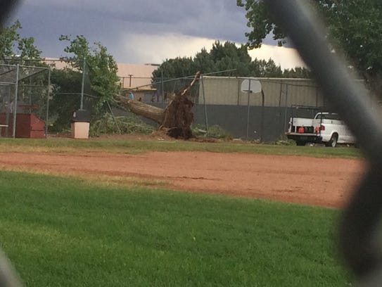 A microburst over the Page area has caused injuries