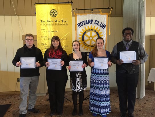 Participants in Fremont Rotary Club's "Four-Way Speech