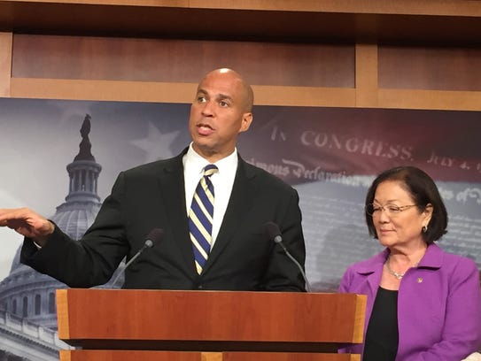Sen. Cory Booker, D-N.J., and Sen. Mazie Hirono, a