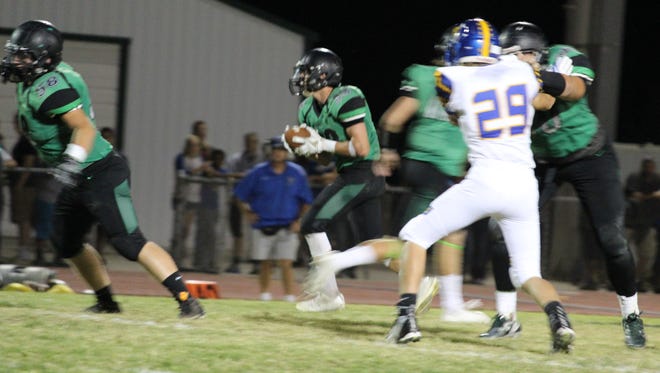 Running back Jayden Perkins, shown in a game last season, rushed for 1,369 yards and 16 touchdowns in 2016.