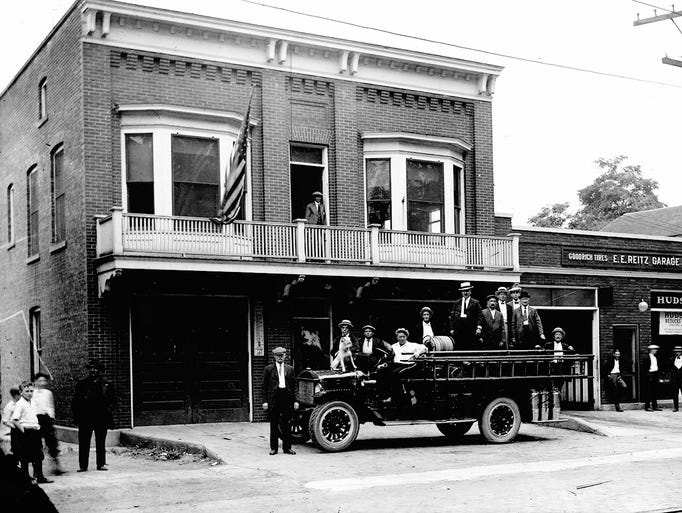 This is how the Webster Fire Hall looked in 1927. In